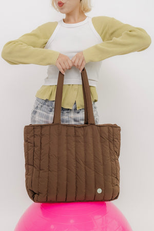 TOTE PUFFY - CHOCO