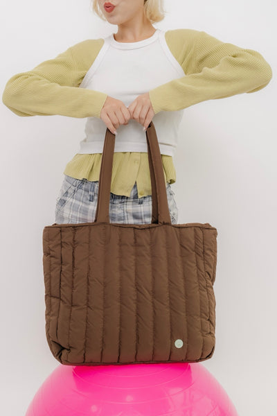 TOTE PUFFY - CHOCO