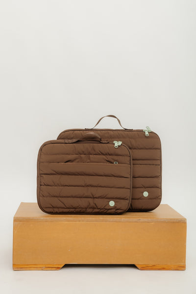 PORTA LAPTOP PUFFY MEDIANO - CHOCO