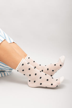 MEDIAS POLKADOT BLANCO