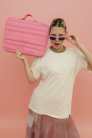 PORTA LAPTOP PUFFY GRANDE - CHICLE