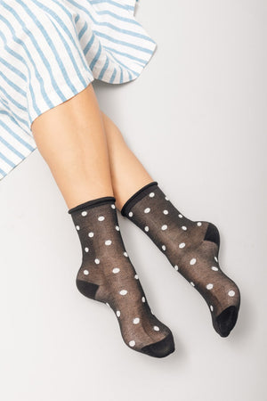 MEDIAS POLKADOT NEGRO
