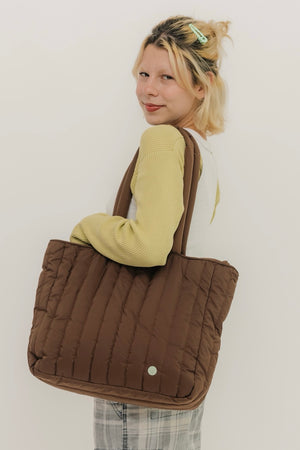 TOTE PUFFY - CHOCO