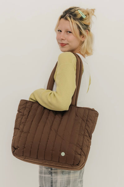 TOTE PUFFY - CHOCO