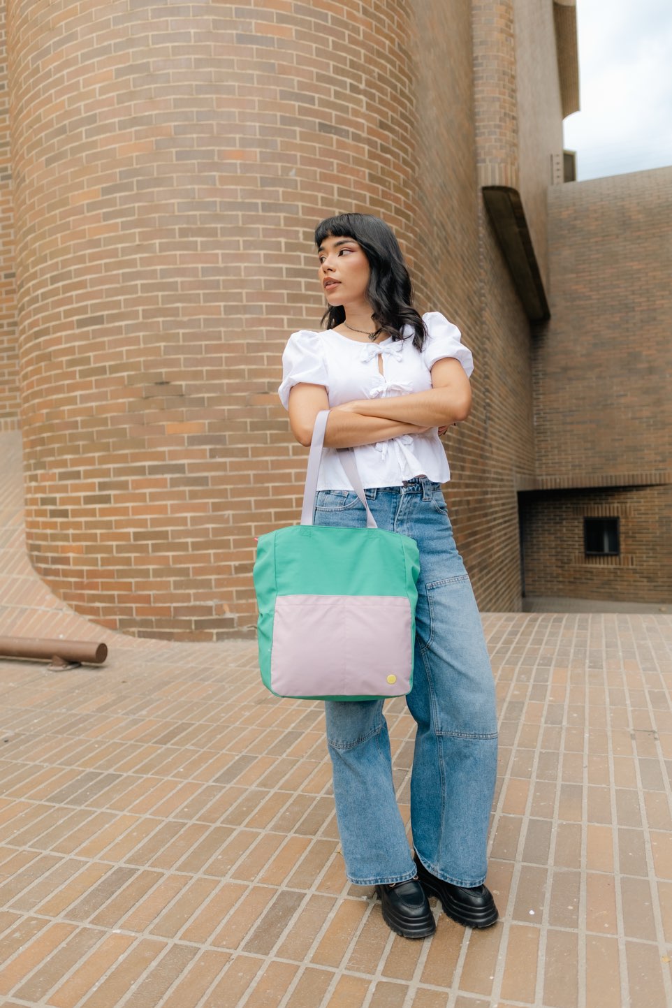 TOTE COLORBLOCK VERDE SUERTE