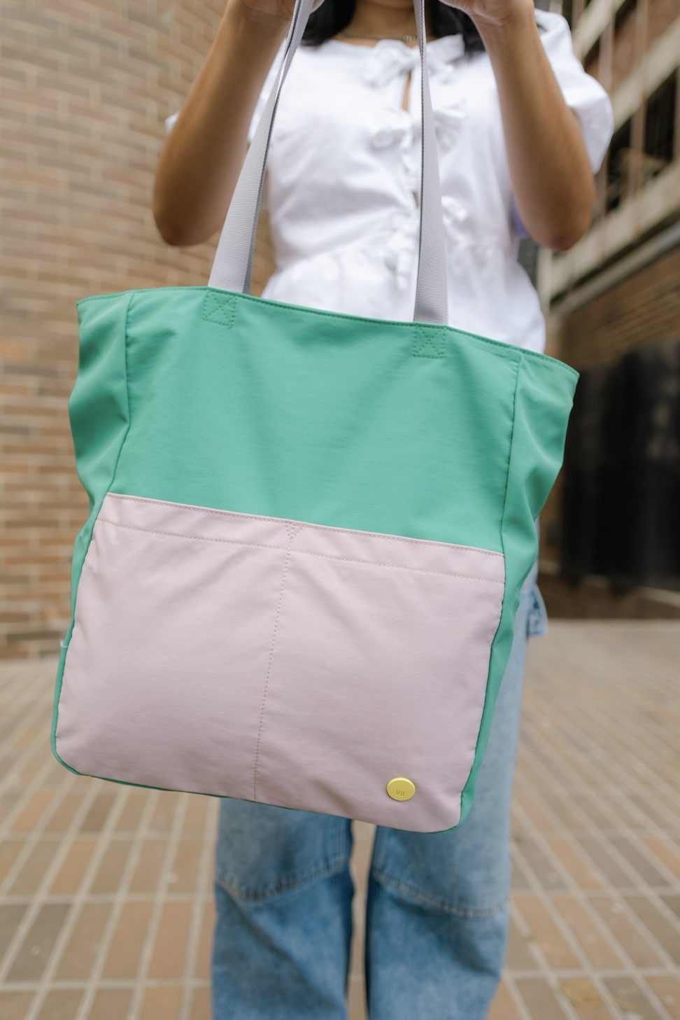 TOTE COLORBLOCK VERDE SUERTE