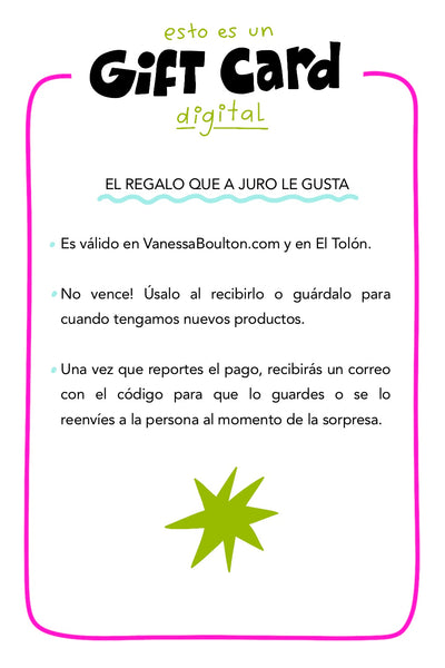 GIFT CARD - del monto que quieras
