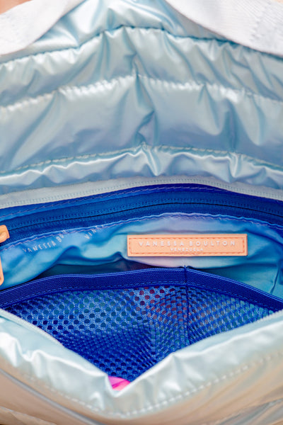 PORTA LAPTOP PUFFY - CELESTE SHINY