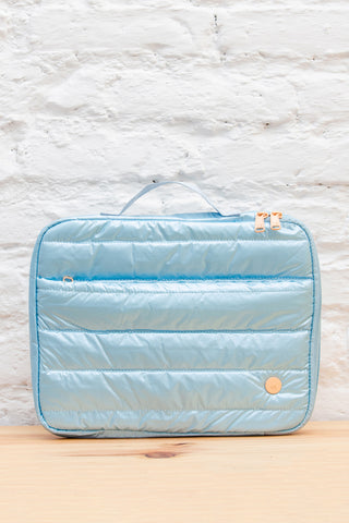 PORTA LAPTOP PUFFY - CELESTE SHINY