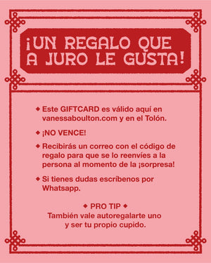 GIFT CARD DEL MONTO QUE QUIERAS - Vanessa Boulton